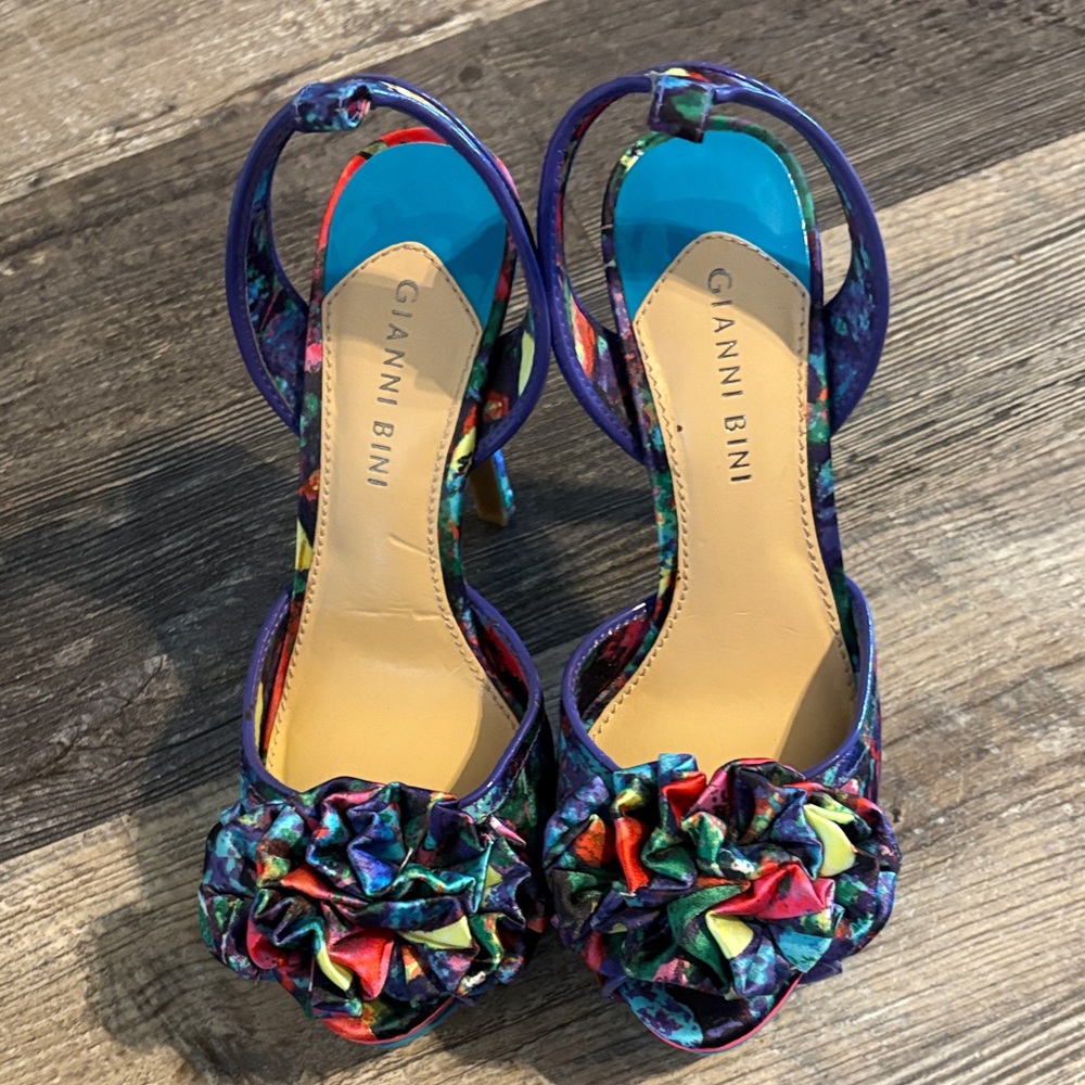 Gianni Bini Colorful Floral Heels
